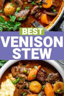 Best Hearty Braised Venison Stew Braised Venison, Deer Stew, Venison Stew, Deer Recipes, Cold Weather Comfort Food, Deer Meat Recipes, Deer Meat, Root Veggies, Venison Recipes