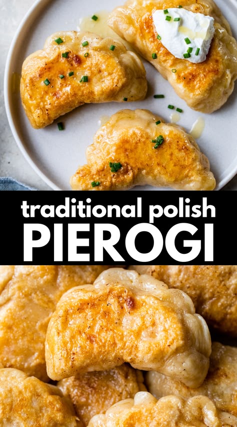 Traditional Polish Pierogi Recipe, Authentic Pierogi Recipe, Farmer Cheese Pierogi Recipe, Home Made Pierogies, Sourdough Pierogi Dough, Polish Perogies Recipe, Homemade Pierogies Polish, Cabbage Perogies Recipe, Pirogies Recipes Polish