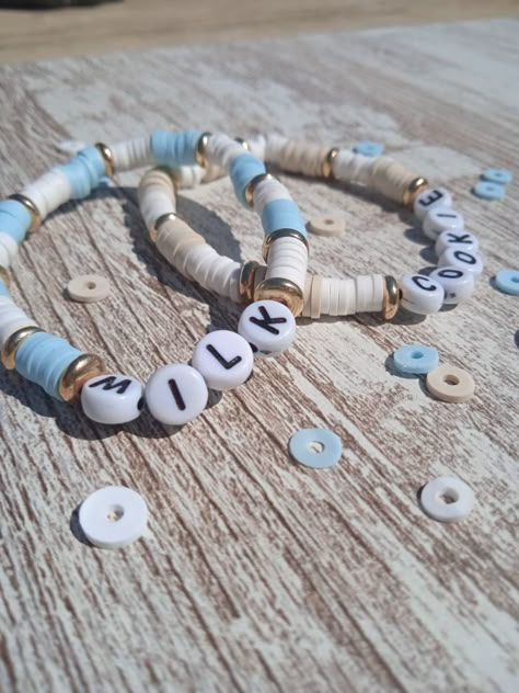 Clay Bracelet Ideas For Best Friends, Matching Bff Clay Bead Bracelets, Clay Bead Matching Bracelets, Best Friend Bracelets Diy Beads, Bestie Bracelets Clay Beads, Friendship Clay Bead Bracelets, Matching Clay Bracelets, Clay Bead Bracelet Ideas Matching Bff, Bestie Bracelet Ideas