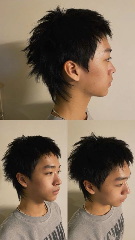 Spiky 2000s Hair Men, Spiky Messy Hair Men, 2000s Spikey Hair Men, Short Hair Styles Guys, Unique Haircuts Men, Sasuke Haircut, Asian Spiky Hair, Spiky Mod Haircut, Buzzcut Black Hair