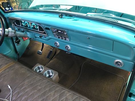 F100 Truck Interior, F100 Interior Ideas, F100 Interior, Bumpside Ford, Ford F150 Interior, 1971 Ford F100, 1969 Ford F100, Seriously Organized, F100 Truck