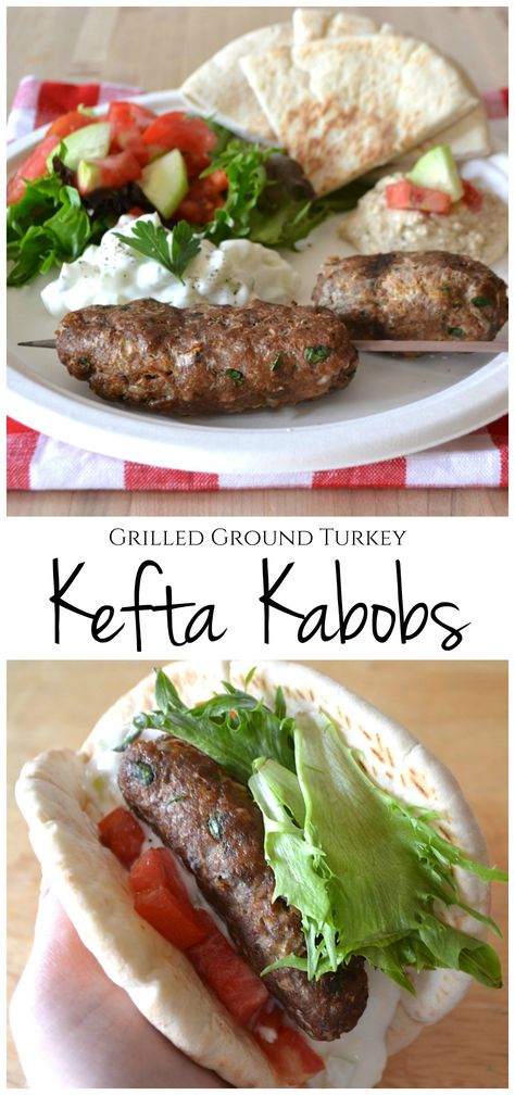 Kefta Recipe, Kefta Kabob, Turkey Kofta, Turkey Kabobs, Turkey Grilled, Grilled Bratwurst, Tzatziki Sauce Recipe, Grilling Kabobs, Cooking Mama