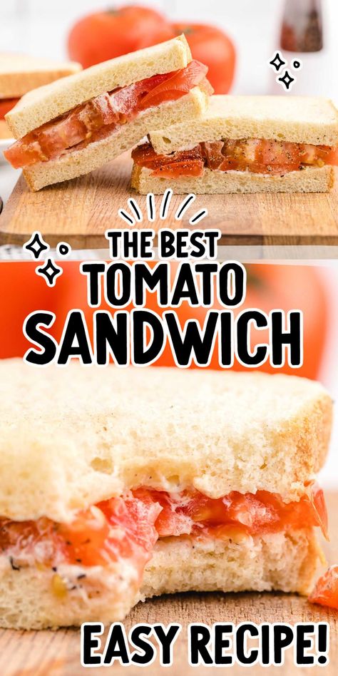 Tomato Sandwich Recipes, Tea Sandwiches Recipes, Healthy Sandwich Recipes, Easy Sandwich Recipes, Cold Sandwiches, Tasty Lunch, Tomato Sandwich, Healing Waters, Simple Sandwiches