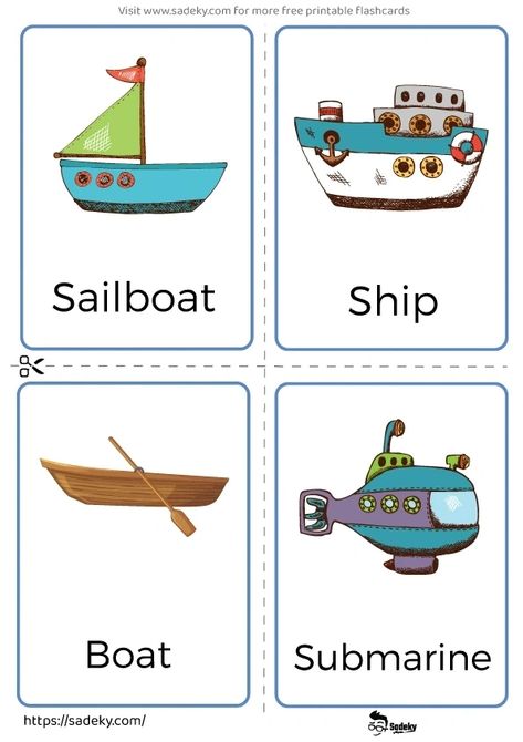 12 Printable Transportation Flashcards Free Download | Sadeky Transportation Flashcards Free Printable, Water Transport Activities For Preschool, Water Transportation Preschool Crafts, Water Transportation Worksheet, Water Transportation Activities, Transportation Flashcards, English Preschool, Preschool Transportation, Water Transport