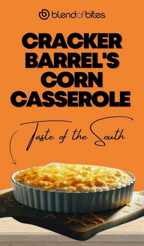 There are indeed countless casserole recipes to choose from. Still, this copycat version of Cracker Barrel's corn casserole is exceptional and stands out, thanks to its distinctive and delicious combination of ingredients. This dish makes for an easy weeknight side dish, appetizer, or Sunday brunch dish that pairs well with any protein. Cracker Barrel Copycat Recipes, Cracker Barrel Recipes, Corn Casserole Recipe, Corn Casserole, Brunch Dishes, Cracker Recipes, Cracker Barrel, Easy Weeknight, Side Recipes