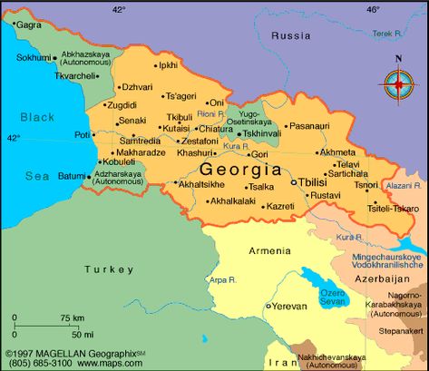 Georgia Atlas: Maps and Online Resources | Infoplease.com Eastern Europe Map, Europe Geography, Temple Thailand, Georgia Map, Georgia Country, Asia Map, Western Asia, East Europe, Batumi