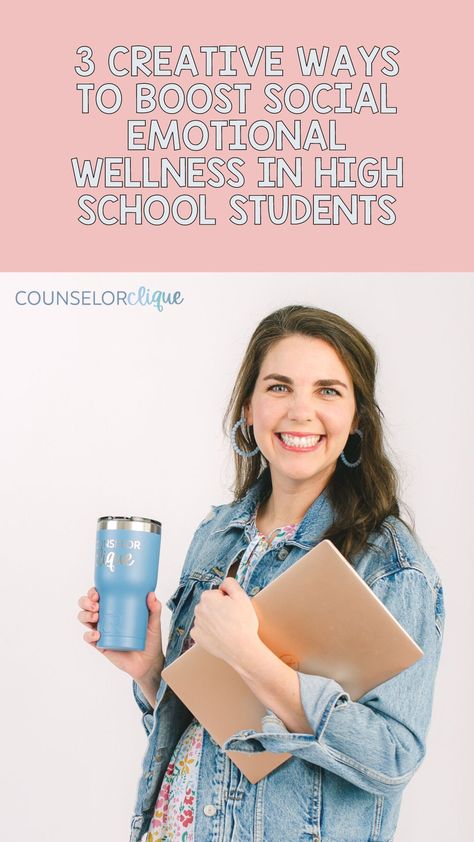 3 Creative Ways to Boost Social Emotional Wellness in High School Students - Counselor Clique High School School Counselor, High School Social Work, Highschool School Counselor, High School Group Counseling, School Counselor Needs Assessment, School Counselor Confidentiality Sign, Work Vibes, School Counsellor, High School Counselor