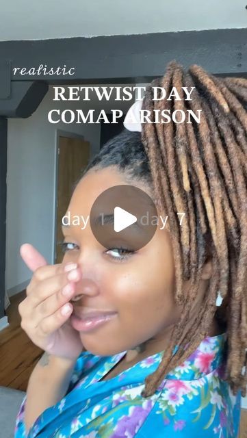 Luv - E -locs on Instagram: "Retwist Day Comparison: Day 1 vs. Day 7 ✨ Can you spot the difference? I don’t retwist right after washes, so after a week, it’s wash day again! Embracing the journey from fresh to fabulous locks. 💁🏽‍♀️🌀

#haircare 
#selfcareeveryday 
#hairgrowthjourney 
#healthylocs 
#hairgoals2024 
#locdnotbound 
#naturalhairmag 
#selfcarejourney 
#locsonfleek 
#haircarerituals 
#freshlocks 
#beautyroutine 
#hairconfidence 
#locs 
#locnation 
#dreadlockstyles #locsanddreads #explorepage #locmaintenance #loclivin #loclove #retwistlocs #loclife #locinspo #locspiration #locsofinstagram #reallocs #reels #dreadlocksdaily" Wash Day For Locs, Loc Wash Day, Slow Hair Growth, Diy Hair Masks, Improve Hair Growth, Hair Growth Cycle, Hair Issues, Spot The Difference, Wash Day