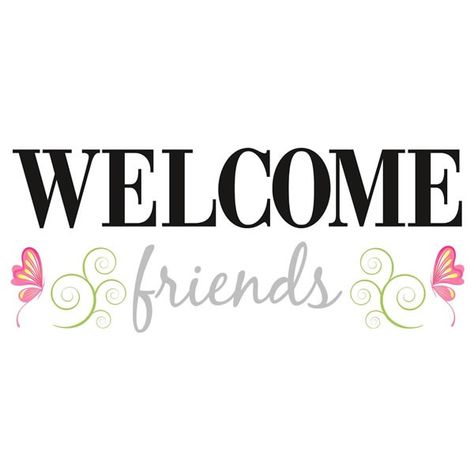 Welcome To Facebook Quotes And Sayings. QuotesGram Room Mates, Wall Stickers Quotes, Facebook Quotes, Welcome Boards, Welcome Friends, Clear Background, Wall Quotes Decals, Wall Quotes, Friends Quotes