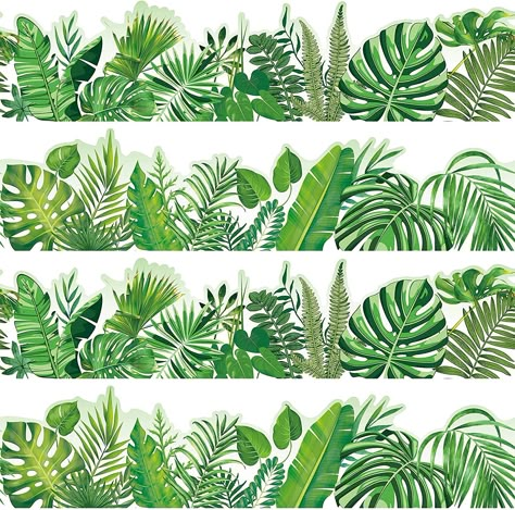 Boho greenery straight border trim applicable occasions: wall decors could be applied to most smooth and clean surfaces such as walls, doors, windows, closet and so on, suitable for classroom, living room, children's playroom, dining room, kitchen, gymnasiums, home, office, hallway, porch and many more. Printable Jungle Animals Free, Border Bulletin Board, Eucalyptus Border, Jungle Border, Plants Classroom, Car Branding, Board Classroom, Greenery Wall, Family Wall Decals