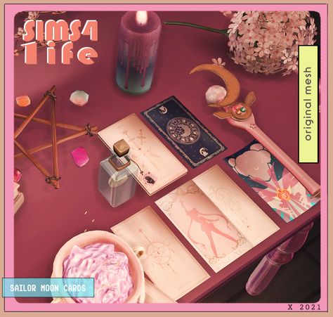 Sims 4 Hobbies, Sims 4 Cc Cottagecore Clothes, Sailor Moon Wand, The Sims 4 Pack, Moon Window, Moon Shelf, Ts4 Mods, Sims 4 Anime, Sims 4 Clutter