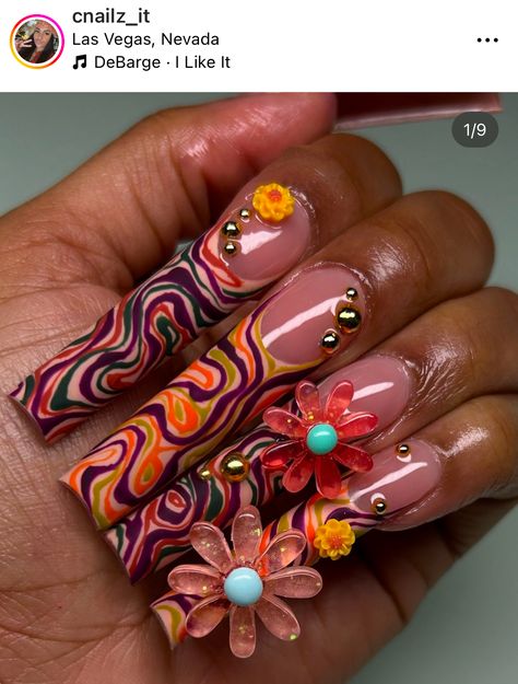 Groovy Nails Acrylic, Groovy Nails, Designs Ideas, Nails Acrylic, Acrylic Nails, Nail Designs, Nails