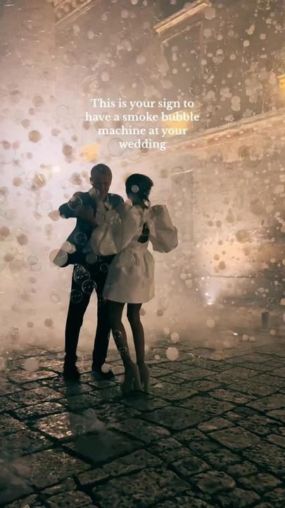 This is your sign to have a smoke bubble machine at your wedding ✨🫧 D... | Wedding Ideas | TikTok Bubble Machine For Wedding, Fog Bubbles Wedding, Wedding Ceremony Bubbles, Wedding Bubbles Ideas, Bubbles Wedding Send Off, Bubbles At Wedding, Bubble Machine Wedding, Fog Machine Wedding, Bubble Send Off Wedding