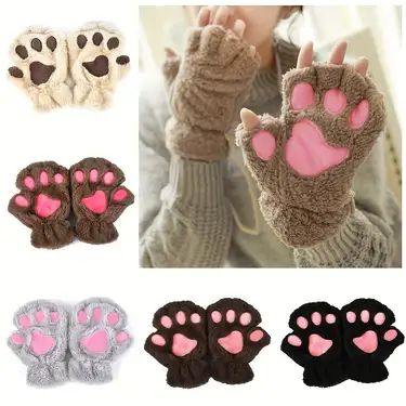 Temu Half Gloves, Claw Gloves, Paw Gloves, Gatto Carino, The Mitten, Gloves Fashion, Cold Weather Gloves, Mittens Pattern, Cat Claws