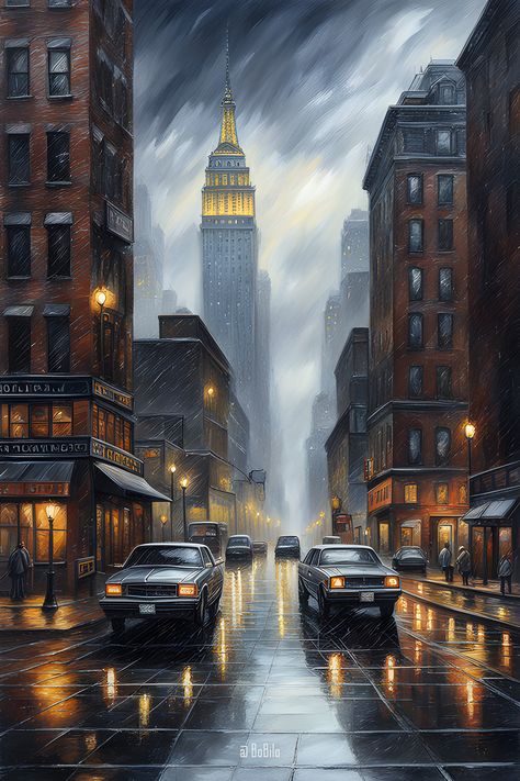 Dive into the imaginative landscapes of alternative realities with these fantastical cityscapes. These captivating illustrations depict dreamlike cities from distant worlds and utopian dimensions White Scenery, City Reference, New York Drawing, Fantasy Cities, Texture Paintings, City Painting, Fantasy City, The Donkey, Rainy Season