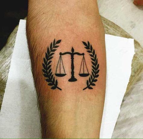 Libra Zodiac Tattoos For Women, Zodiac Tattoos For Women, Tattoos For Women Forearm, Lawyer Tattoo, Scales Of Justice Tattoo, Libra Tattoos, Law Tattoo, Libra Zodiac Tattoos, Justice Tattoo