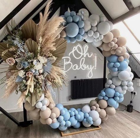 Balloon Arch Wedding, Deco Ballon, Idee Babyshower, Blowing Up Balloons, Garland Arch, Baby Shower Inspiration, Baby Boy Birthday, Arch Kit, Baby Bear Baby Shower