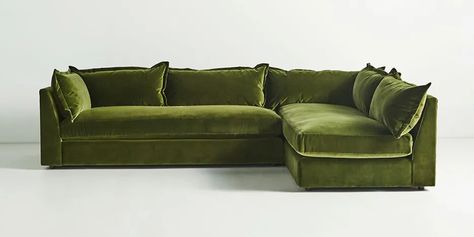 Seating Collections Hanging Furniture, Green Couch, Patio Interior, Up House, Living Room Collections, Living Room Green, Plywood Furniture, Linen Upholstery, L Shaped Sofa