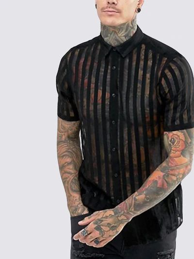 See Through Shirts – INCERUN Unique Mens Clothing, Mens Fashion Coat, Gay Outfit, Retro Coat, Jacquard Shirt, Cheap Mens Fashion, Striped Short Sleeve Shirt, Short Sleeve Shirts, Men Fashion Casual Outfits