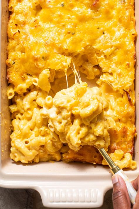 Southern Baked Mac and Cheese - Butter Be Ready American Recipes Southern, Mac And Cheese Recipe Baked Southern, Flavorful Mac And Cheese Recipe, Bakes Mac And Cheese, Bechamel Sauce Mac And Cheese, Southern Mac And Cheese Recipe Baked, Thanksgiving Mac And Cheese Baked, Baked Mac And Cheese Recipe Southern, Best Southern Mac And Cheese