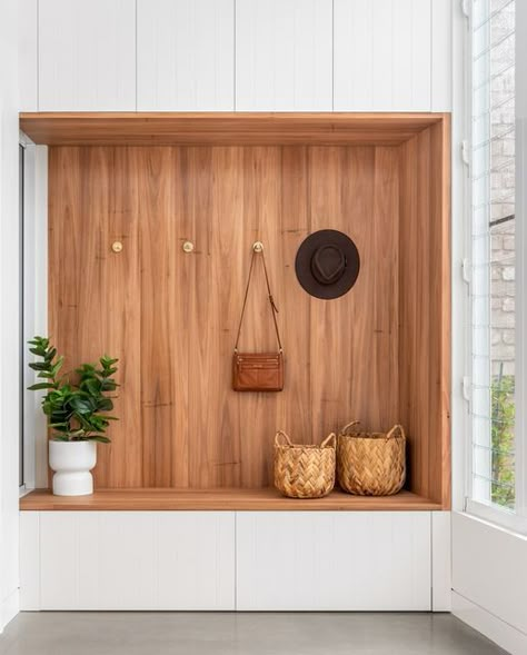 ABI Interiors on Instagram: "Our Cali Robe Hook is the perfect accompaniment to a contemporary mudroom.⁠ ⁠ With a sleek design and a subtle groove to keep your bags, jackets, and hats secure, Cali proudly unifies aesthetics with functionality. ⁠ ⁠ Available in six finishes — discover your favourite on our website today.⁠ ⁠ Build by: @buildartprojects⁠ Architecture by: @spacedesignarchitecture⁠ Joinery by: @urbanjoinery⁠ 📸 by: @joshua_hogan_photography⁠ ⁠ ⁠ ⁠ ⁠ ⁠ 🛒 ABI Featured Products⁠ - Cali Contemporary Mudroom, Entry Nook, Coat And Shoe Storage, Abi Interiors, Entry Mudroom, Mudroom Entryway, Mudroom Laundry Room, Mudroom Design, Closet Remodel