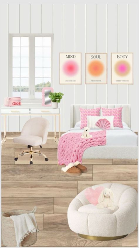 Chambre Aestethic, Preppy Room Pink, Coastal Room Decor, Beachy Room Decor, Room Wishlist, Beach Room Decor, Farmhouse Scandinavian, Preppy Bedroom, Preppy Coastal