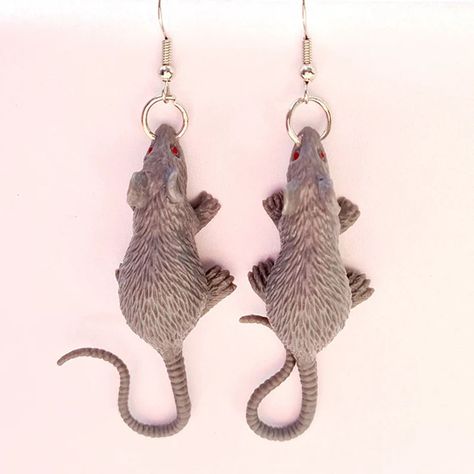 Rat Earrings, Halloween Ring, Earrings Halloween, Rodents, Halloween Horror, Party Makeup, Rats, Bracelet Making, Necklaces Bracelets