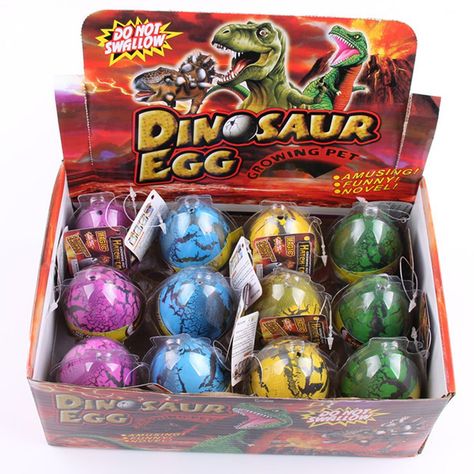 PRICES MAY VARY. [SIZE&WEIGHT]: Size: 1.97*1.97*2.76 inches; Weight: 40g (1.4 ounce) ----- Best easter toys for boys. [FRIENDLY MATERIAL]: EVA, environment friendly.(The species of dinosaurs will be random) [MAGIC DINO TRIP]: Place the magic egg in water and watch dinosaurs hatch out of its egg and grow. Take 12-24 hours for the dinosaur egg to break through the shell,keep growing up to 3-5x its size [Widely Use]: Very magic and funny for your kids seeing the progress. Help kids know more about Hatching Dinosaur Egg, Dino Toys, Dino Eggs, Dinosaur Egg, Easter Party Favor, Egg Toys, Dinosaur Eggs, Easter Toys, Science Toys