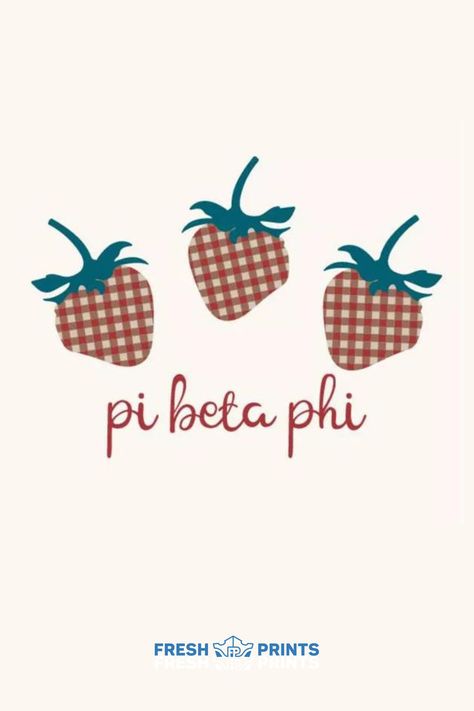 Customize merch for your organization with Fresh Prints!! Pi Beta Phi, pi phi sorority, sorority merch, sorority apparel, custom sorority merch, custom greek life apparel, strawberry design, strawberry graphic, strawberry graphic design, gingham style, red gingham, gingham strawberries, strawberry sorority shirt, berry bid day, berry bid day theme inspo, bid day merch design, sorority graphic design, bid day inspo idea, pi phi angels, sorority customs, sorority events, coquette design, babytee Strawberry Sorority, Pi Beta Phi Graphic, Strawberry Graphic Design, Sorority Work Week, Coquette Strawberry, Pr Design, Strawberry Graphic, Sorority Themes, Coquette Design