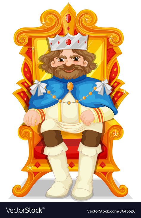 Aesthetic Assignment Ideas, King Clipart, Royalty Theme, King Illustration, King Character, Egypt Crafts, King On Throne, King Cartoon, King Drawing