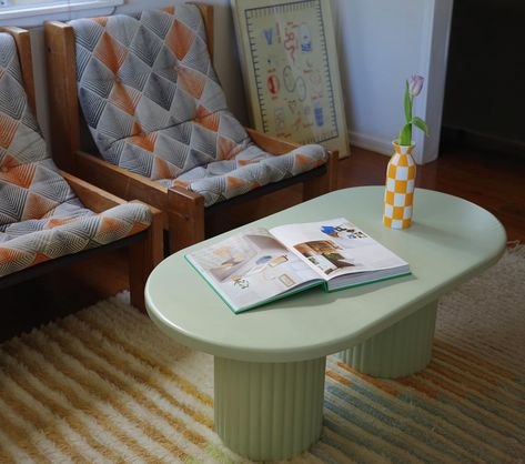 Big Loaf coffee table in herb green 👀🍃 Green Coffee Table, Green Coffee Tables, Dreamy Living Room, Dining And Living Room, Green Home Decor, Aesthetic Beauty, Apartment Ideas, Decoration Ideas, Living Spaces