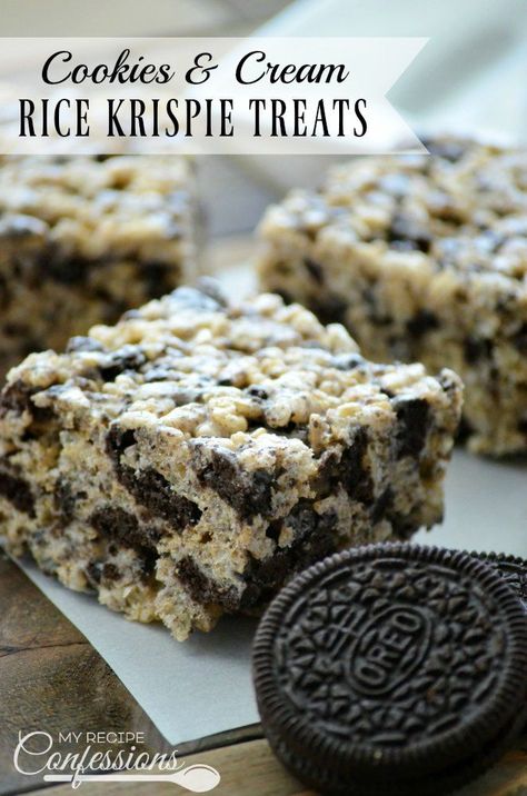 The Best Rice Krispie Treats, Best Rice Krispie Treats, Recipes Oreo, Creamed Rice, The Best Rice, Best Rice, Krispie Treats Recipe, Cookies Cream, Cereal Treats