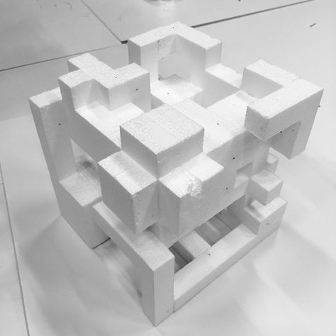 Cube architectural model, polygonal architecture design composition, maquet, space composition, cubic volume, gypsum, modern contemporary stone geometric sculpture Volume Architecture Model, Gypsum Model Architecture, Solid Void Architecture Model, Cube Design Architecture Model, Polygonal Architecture, Cube Composition Architecture, Volumetric Composition, Volume Composition, Volume Architecture