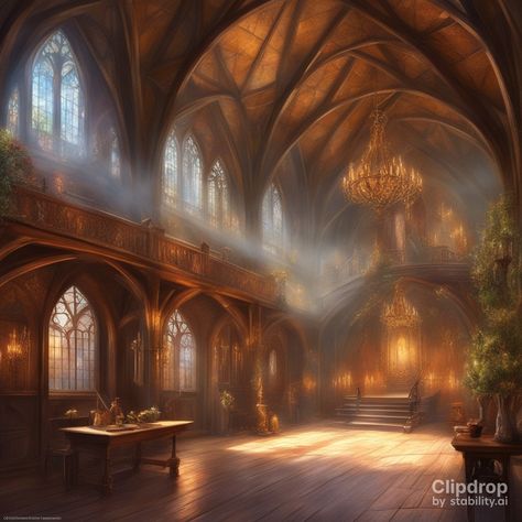 Dnd Guild Hall, Fantasy Entrance Hall, Fantasy Town Hall, Fantasy Guild Hall, Fantasy Great Hall, Fantasy Dining Hall, Guild Hall Fantasy Art, Fantasy Lounge, Guild Hall Fantasy Concept Art