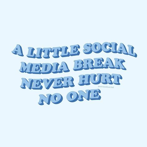 STRAND SOCIAL on Instagram: “there’s no time like the PRESENT ✨ it’s easy to feel guilty when taking a break from social - especially for us, considering it’s a big…” Take A Break From Social Media Quotes, On A Break From Social Media, Taking A Social Media Break Posts, I Am Taking A Break From Social Media, Take A Break Quotes, Social Media Break Meme, Quitting Social Media, Social Media Break, Good Instagram Captions