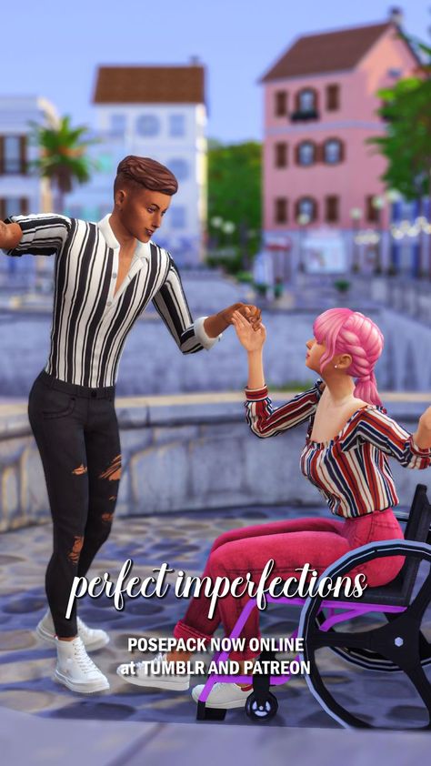 Perfect imperfections wheelchair pose pack, couple poses for sims 4 Sims 4 Wheelchair Pose, Sims 4 Motorcycle Poses, Sims 4 Wheelchair, Couples Chair, Sims 4 Couple Poses, Ts4 Mods, 4 Poses, Stepford Wife, Sims Builds