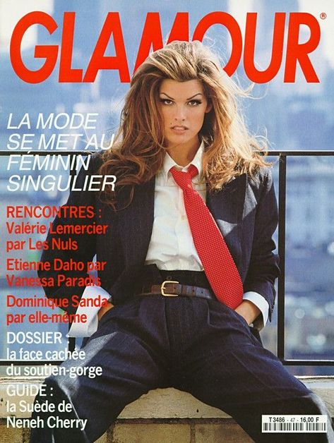 American supermodel Shana Zadrick on the cover. Shana Zadrick, French Glamour, Neneh Cherry, Nadja Auermann, Magazine Pictures, Vanessa Paradis, Fashion Magazine Cover, Vintage Magazine, Glamour Fashion