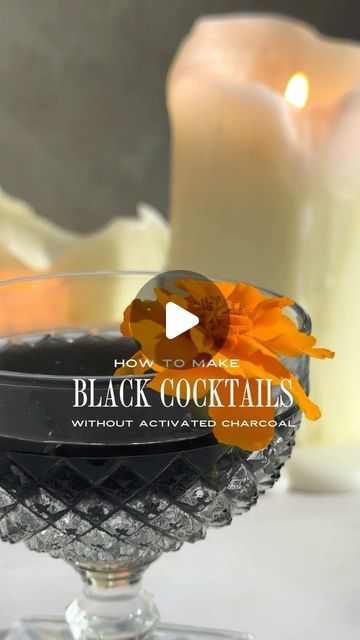 Ashley Rose Conway on Instagram: "Save this one for making black drinks for spooky season!🖤 

Activated charcoal can be dangerous to use in drinks- it can absorb anything you ingest including medications like heart & birth control! So here are some other options for making black spooky sips 👻 #activatedcharcoal #blackcocktails #spookyseason #halloweencocktails #imbibegram #craftandcocktails" Black Drinks, Old Fashioned Drink, Luster Dust, Halloween Cocktails, Be Dangerous, Activated Charcoal, Birth Control, Drink Recipes, Spooky Season