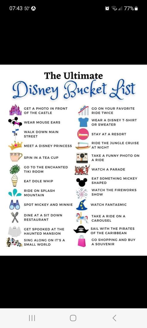 Wedding Budget Template, Disney Bucket List, Disney Movies List, Perfect Bucket List, Bucket List Printable, Disney Planner, Enchanted Tiki Room, Physical Planner, Disney Rides