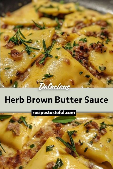 This Herb Brown Butter Sauce is a rich and aromatic sauce made with browned butter, fresh herbs, and optional lemon juice. It’s perfect for drizzling over pasta, vegetables, fish, chicken, or steak, adding a touch of elegance and a burst of flavor to any dish. Butter Pasta Sauce, Brown Butter Sauce Recipe, Traditional Thanksgiving Recipes, Pasta Vegetables, Brown Butter Sauce, Easy Thanksgiving Recipes, Butter Pasta, Brown Sauce, Healthy Thanksgiving