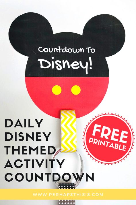 Disney Cruise Countdown Printable, Disney Countdown Printable, Disney Countdown Ideas, 100 Day Countdown, Disney Countdown Calendar, Disneyland Countdown, Disney World Countdown, Disney Vacation Countdown, Disney Trip Reveal