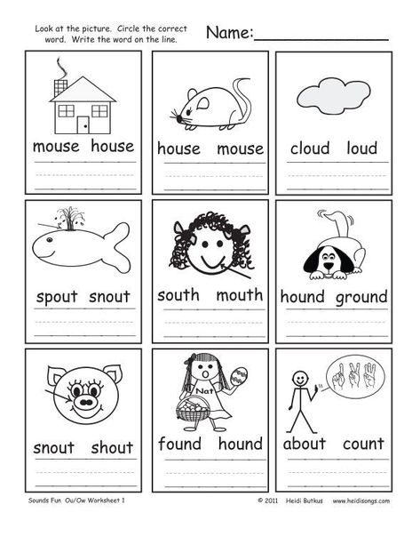 Diphthongs Ou Ow Worksheets, Ou Phonics Worksheet, Ou Words Worksheet, Ou And Ow Worksheets, Ou Sound Worksheets, Ow Sound Worksheet, Ow Ou Activities, Ow Words Worksheet, Ou Phonics