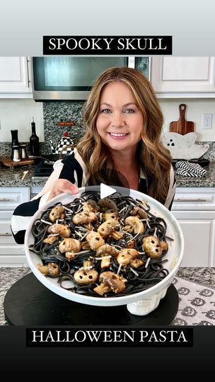 3K views · 1K reactions | HALLOWEEN SKULL PASTA 💀🖤 this is a fun dinner and super easy to make!! Cut your mushrooms in halves, use a straw to poke out eyes and a small knife to carve out the nose and mouth. I LOVED the black noodles!! Not only are they fun they actually taste so good!!! *noodles linked in my LTK* #halloweendinner | Ryan Armendariz Skull Pasta, Ghost Duet, Louie Zong, Black Noodles, Halloween Pasta, Fun Dinner, Small Knife, Halloween Dinner, Fall Food