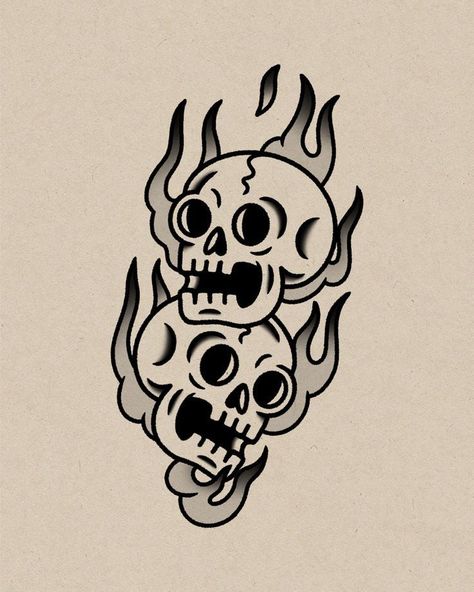 Small Simple Traditional Tattoo, American Trad Tattoo Black, Traditional Tattoo Art Stencil, Trad Tattoo Filler, Long American Traditional Tattoos, Simple American Traditional Tattoo Flash, Black Trad Tattoo, Skull Tattoos Traditional, Traditional Old School Tattoo Flash