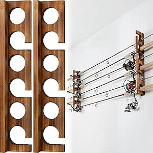 Rod Holders For Garage, Fishing Pole Rack, Fishing Pole Storage, Fishing Pole Holder, Fishing Rod Accessories, Fishing Storage, Fishing Rod Storage, Hunting Room, Rod Holders