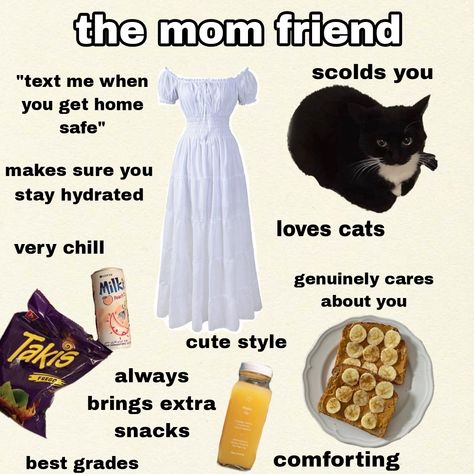 Mom Of The Friend Group Starter Pack, Mom Of Friend Group, How To Be The Mom Of The Friend Group, Mom Of The Friend Group Aesthetic, Mum Friend Aesthetic, The Mom Friend Aesthetic, Mom Of The Group Aesthetic, Mom Friend Aesthetic Outfits, Mom Of The Friend Group