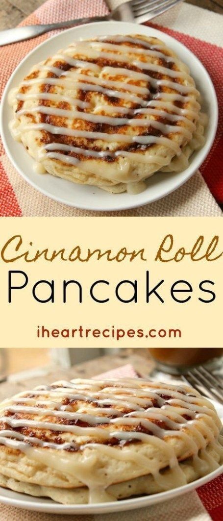 Pancakes With Cream Cheese, Pancakes With Cream, Cinnamon Roll Pancakes Recipe, Cinnamon Roll Desserts, I Heart Recipes, Cinnamon Roll Pancakes, Breakfast Appetizers, Breakfast Lovers, Dessert Dips