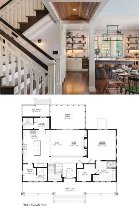 4 Bedroom House Plans 2 Floors, Craftsman Second Story Addition, Craftsman Two Story House Plans, Downstairs Master Floor Plans, 4 Bedroom Craftsman House Plans 2 Story, Rectangle House Layout, 4 Bedroom House Plans Craftsman, 2200 Sq Ft House Plans 2 Story, Second Story Layout