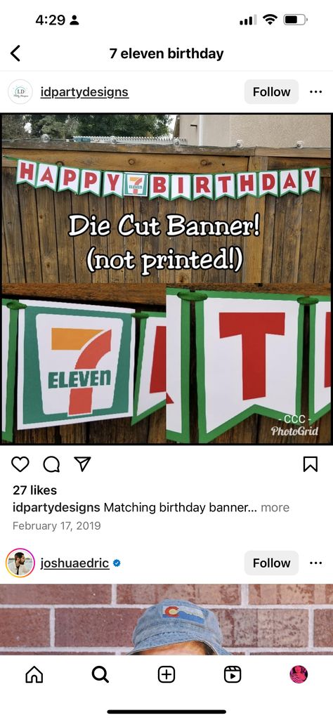 7 Eleven Birthday Theme, 7/11 Birthday Party, 7 11 Party, Eleventh Birthday, Seven Eleven, 7 Eleven, 11th Birthday, 7 11, Birthday Banner