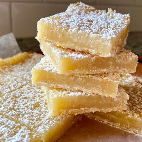 Sweet & Tart Egg Free Lemon Bars - Safely Delish Egg Free Lemon Bars, Eggless Lemon Bars, Marriage For One, Warm Weather Recipes, Finger Food Desserts, Egg Free Desserts, Gf Treats, Egg Free Baking, Dessert Squares